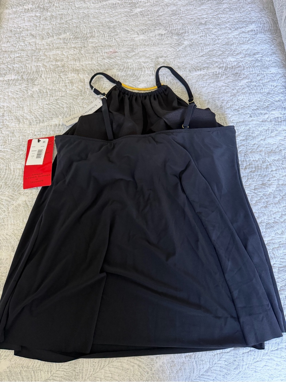 Magicsuit Parker High Neck Black Tankini Top with Gold Accent - Picture 3 of 7